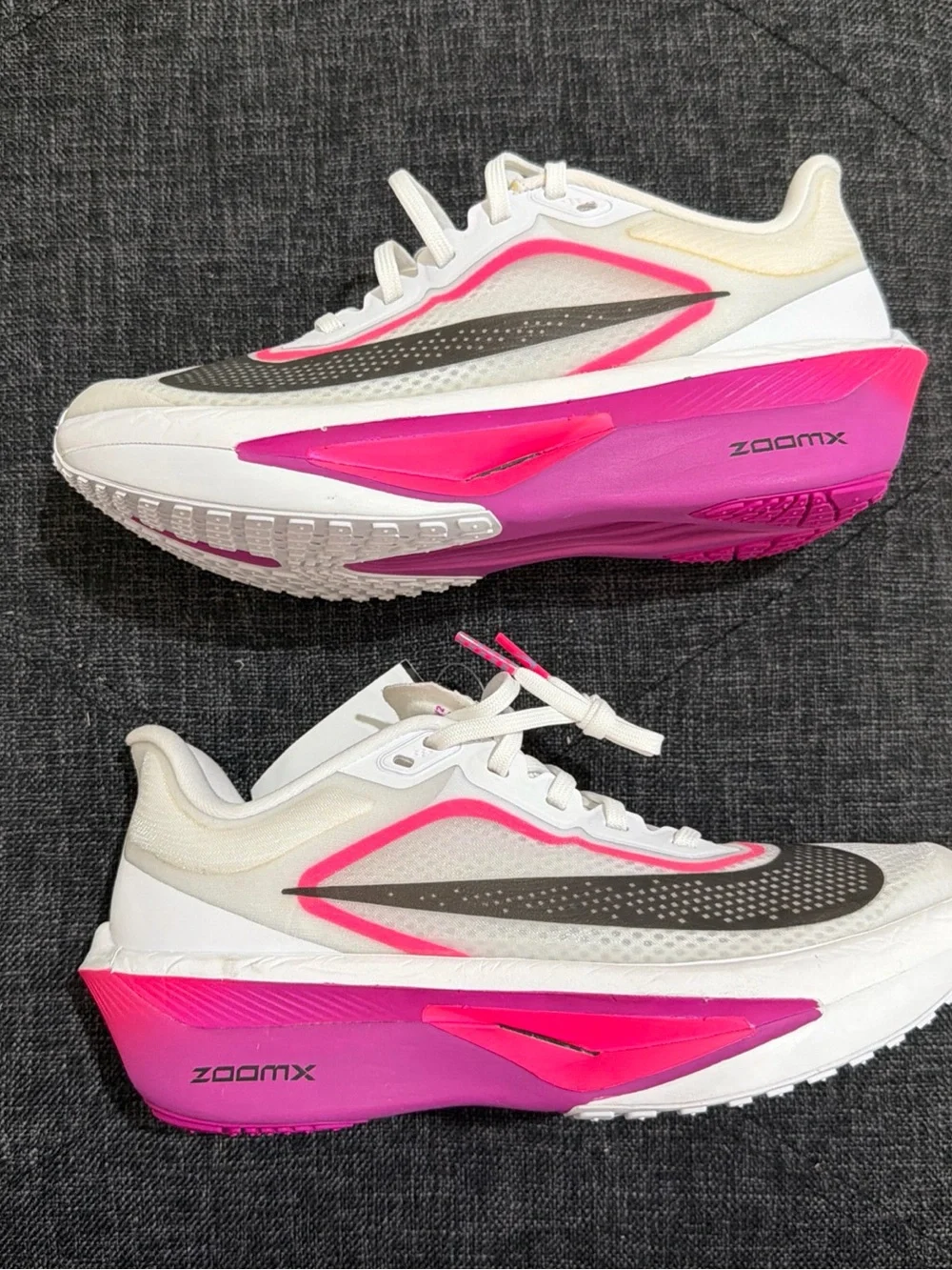 Nike Zoom Fly 6 White & Hot Pink Women's Running Shoes - Picture 3 of 7
